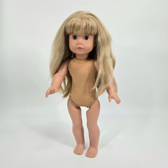 Pottery Barn Kids by Gotz Blond Doll with Bangs & Blue Eyes Nude 18" - Picture 1 of 10